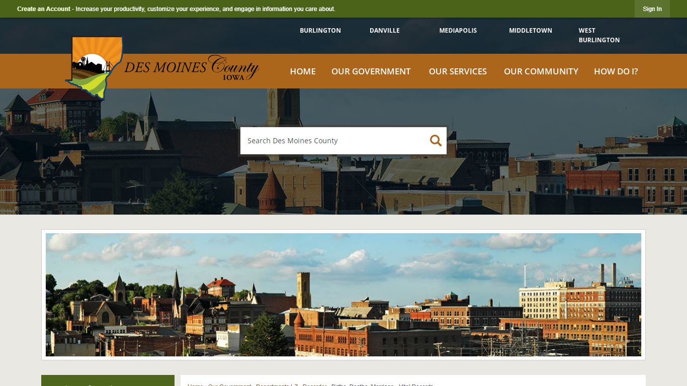 Births, Deaths, Marriage - Vital Records | Des Moines County, IA ...